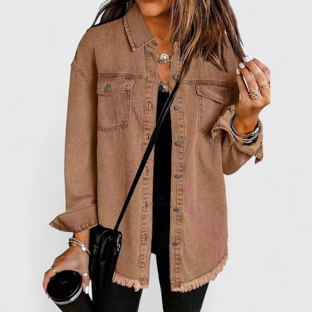 Lesley - Klasyczna codzienna kurtka dżinsowa