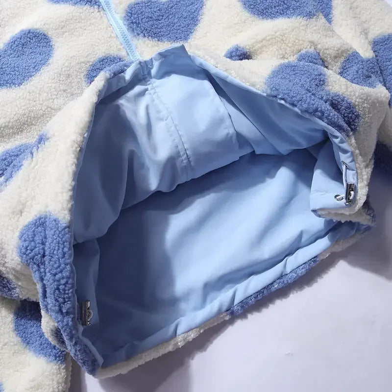 Karolina – dwustronna damska kurtka z serduszkami