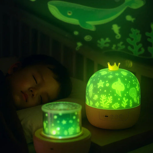 Projektor gwiazd nocna lampka ⎜ Obracająca się lampa LED