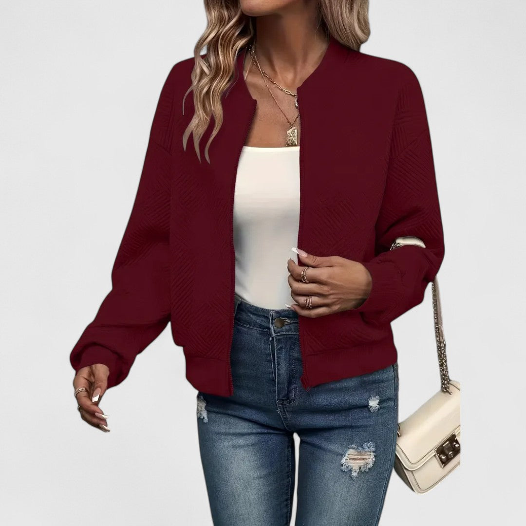 Sophia - Lekka casualowa kurtka zapinana na zamek