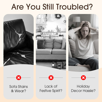 Odwracalna Pokrywa na Sofę na Boże Narodzenie