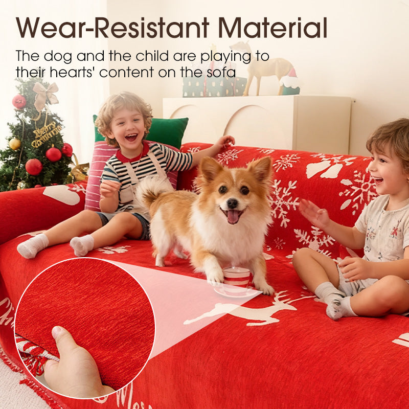 Odwracalna Pokrywa na Sofę na Boże Narodzenie