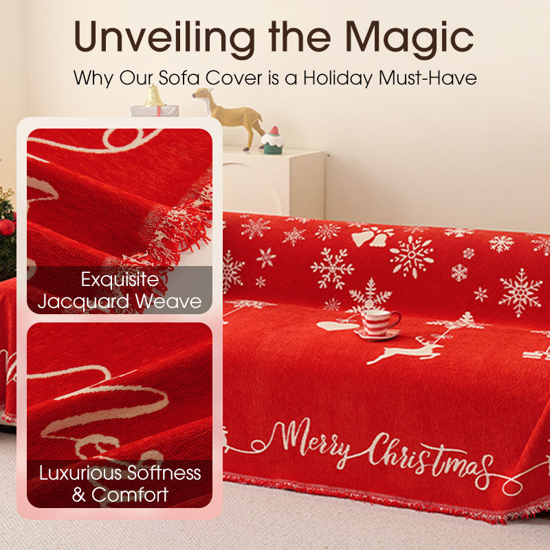 Odwracalna Pokrywa na Sofę na Boże Narodzenie