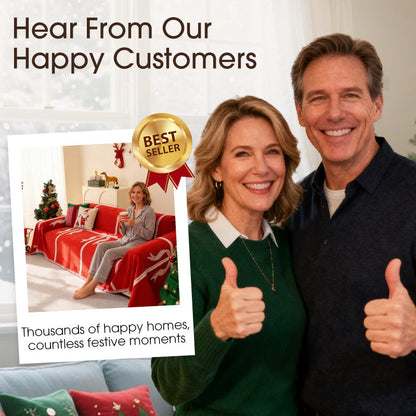 Odwracalna Pokrywa na Sofę na Boże Narodzenie